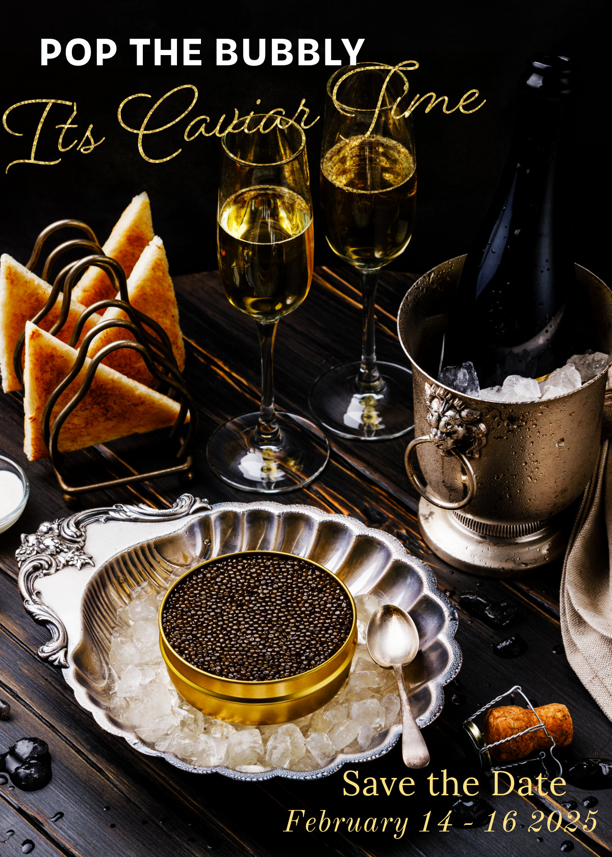 Caviar and Sparkling for Valentine’s Weekend