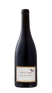 Elegant red wine bottle from Red Tail Ridge Winery, Finger Lakes, NY.