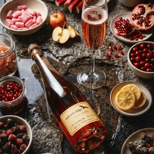 sparkling rosé wine made from Pinot Noir in the Finger Lakes